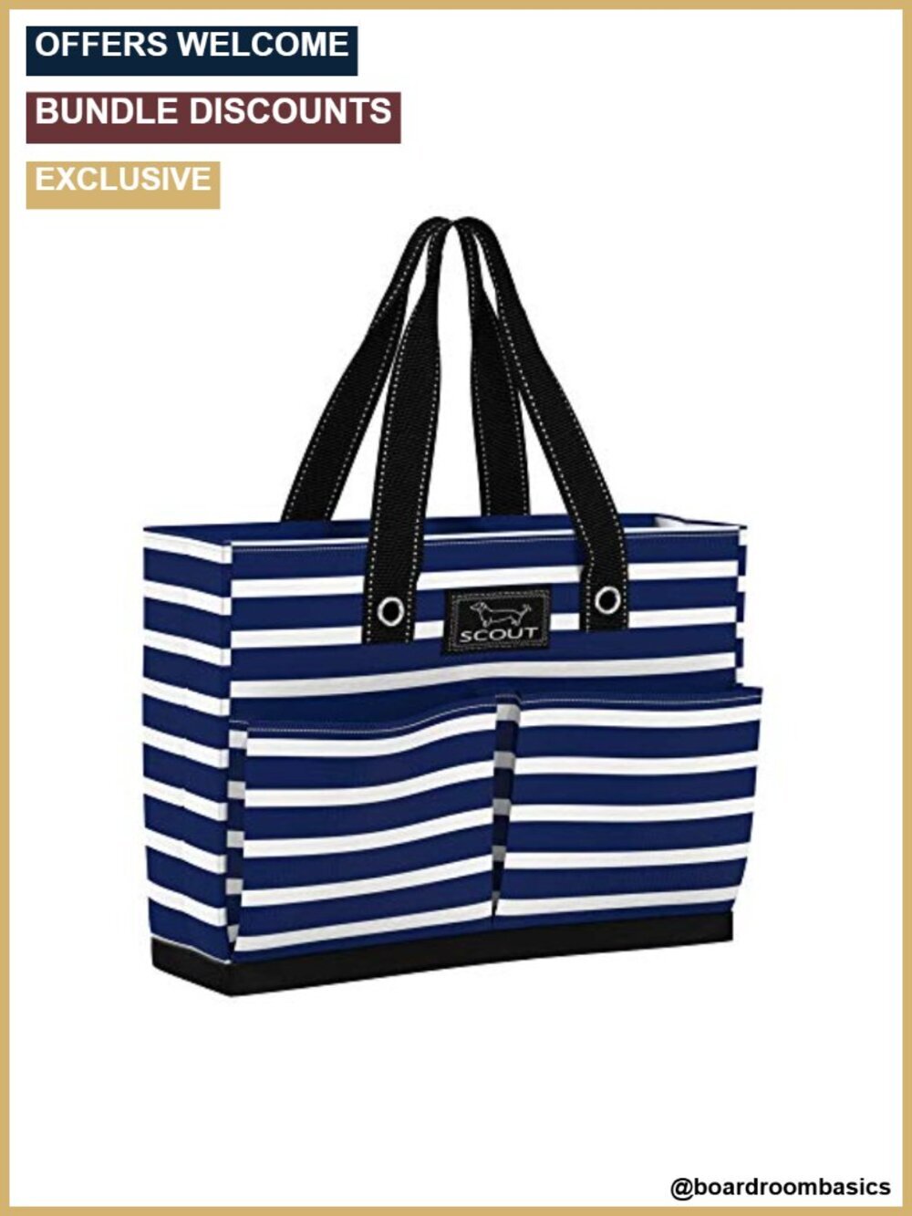 SCOUT Uptown Pocket Tote - Multi-Use Tote Bag with 5 Pockets, Breakaway Zipper
